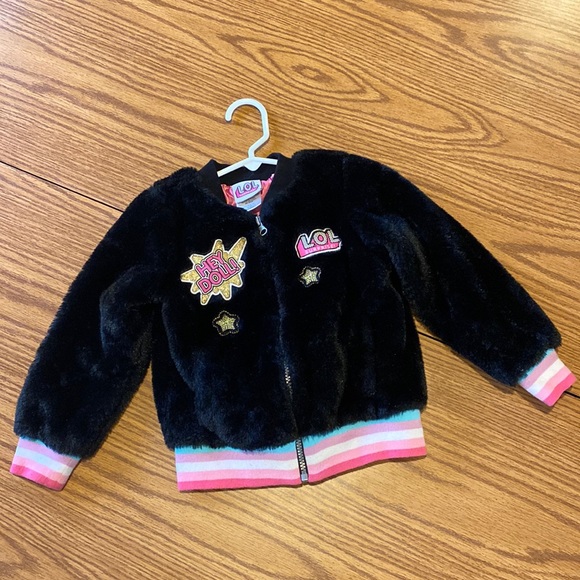 L.O.L Surprise! Faux Fur Jacket 4T - Picture 1 of 5